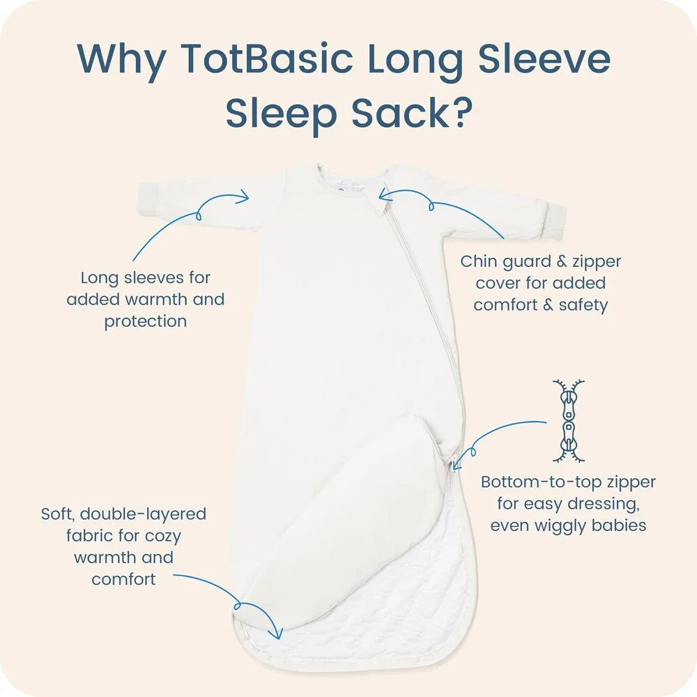 TOTBASIC Baby Sleep Sack 15-24 Months Long Sleeve Wearable Blanket 10 18-36 M